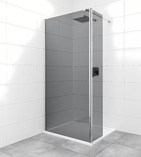 SAT Walk-in tuš stijena Walk-In 140 cm u sjajnom kromu s neprozirnim staklom i dimljenim efektom