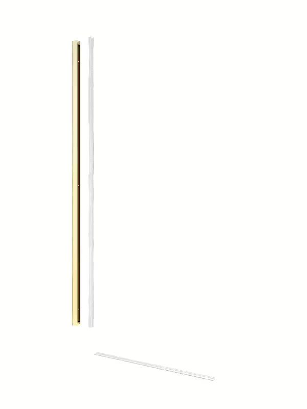 SAT Walk-in tuš stijena Walk-In 140 cm u mesing izvedbi s prozirnim staklom