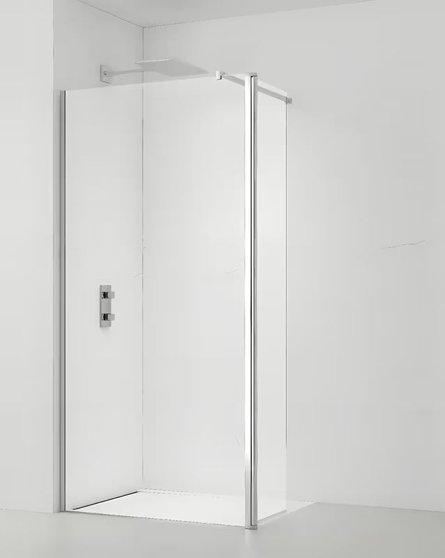 SAT Walk-in tuš stijena Walk-In 140 cm u sjajnom kromu s prozirnim staklom bez dekora