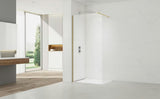 SAT Walk-in tuš stijena Walk-In 150 cm u mesing izvedbi s prozirnim staklom i premazom Easy Clean