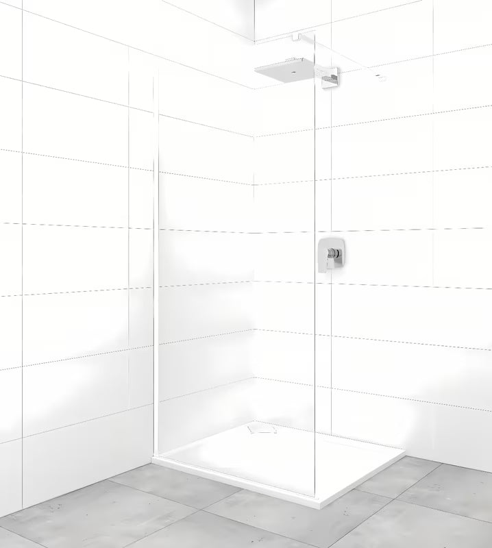Fiksna tuš stijena Walk-In SAT Walk-in 70x200 cm s prozirnim staklom i bijelim profilima