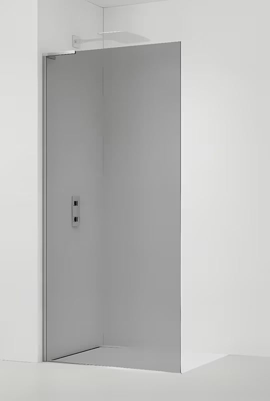 Tuš stijena SAT Walk-in 80 cm u krom izvedbi sa zatamnjenim staklom i EasyClean premazom