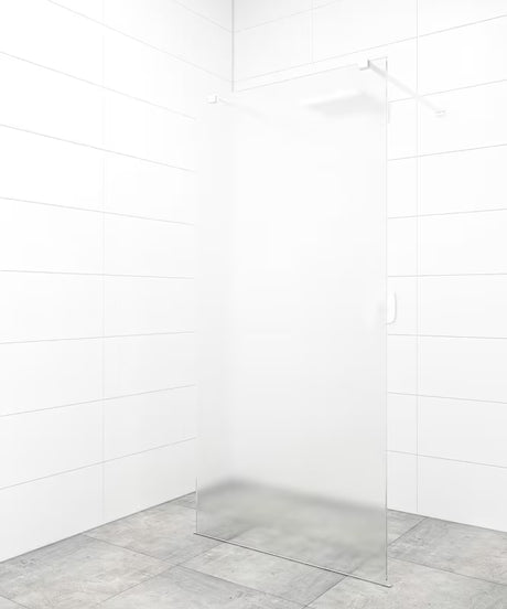 Bijela walk-in tuš stijena SAT Walk-in 80 cm od prozirnog sigurnosnog stakla