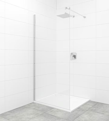 SAT Walk-in tuš stijena Walk-In 90 cm u krom izvedbi s prozirnim sigurnosnim staklom
