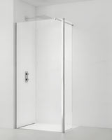 SAT Walk-in tuš stijena Walk-In 90 cm s prozirnim staklom i profilima u sjajnom kromu.
