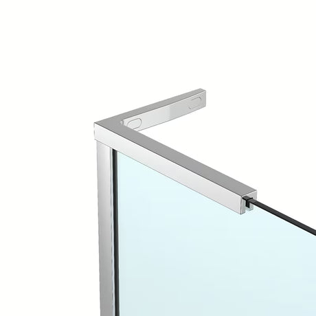 Walk-in tuš stijena SAT Walk-in 90 cm u krom izvedbi s prozirnim staklom i bezokvirnom izvedbom.