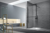 Crna šipka za ručnike SAT Walk-in kao praktičan dodatak za walk-in tuš paravan