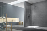SAT Walk-In set pro paravana Walk-in u izvedbi PVD gun metal s bočnim profilom i donjom letvicom