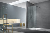 SAT Walk-In set pro paravana Walk-in u izvedbi PVD gun metal s bočnim profilom i donjom letvicom