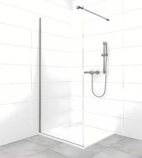 Nosač za učvršćenje SAT Walk-In s PVD završnom obradom u boji gun-metal pro walk-in za tuš stijenu.