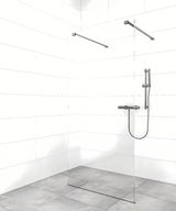 Nosač za učvršćenje SAT Walk-In s PVD završnom obradom u boji gun-metal pro walk-in za tuš stijenu.