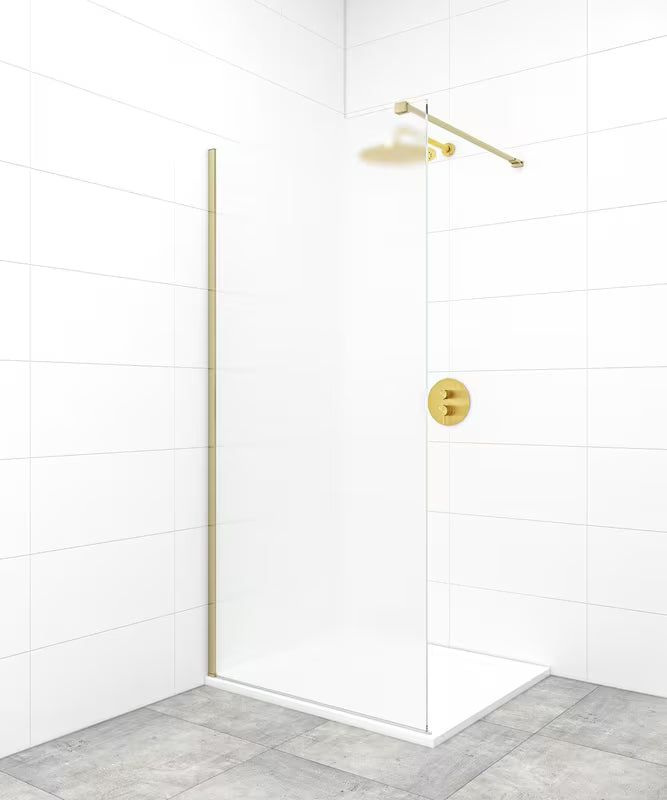 Mjedeni nosač za učvršćenje u zlatnoj boji pro walk-in za tuš stijenu SAT Walk-In