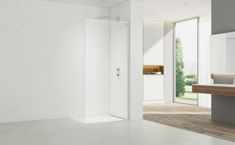 SAT Walk-in tuš stijena Walk-In 100 cm u bijeloj izvedbi s prozirnim sigurnosnim staklom
