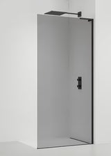 Walk-in tuš stijena SAT Walk-in 110x200cm sa zatamnjenim staklom i crnim mat profilima.