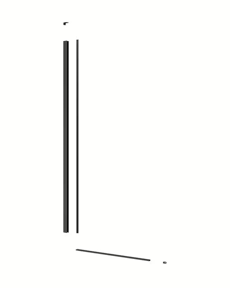 Crni walk-in paravan za tuš SAT Walk-in 140 cm od prozirnog sigurnosnog stakla s premazom EasyClean