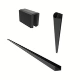 Tuš stijena SAT Walk-In 60 cm u crnoj izvedbi s prozirnim staklom i stabilizacijskom šipkom