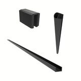 Tuš stijena SAT Walk-in 70 cm s crnim profilima i prozirnim staklom sa satiniranom trakom