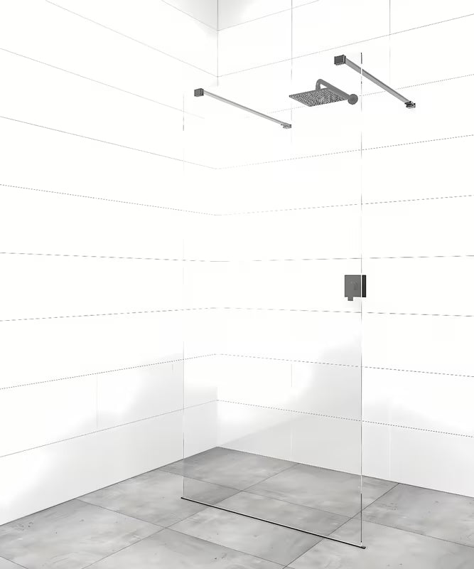 SAT Walk-in tuš stijena Walk-In 70x200 cm s prozirnim staklom i mat crnim stabilizatorom