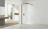Walk-in tuš stijena SAT Walk-in 100 cm s prozirnim staklom i crnim profilom