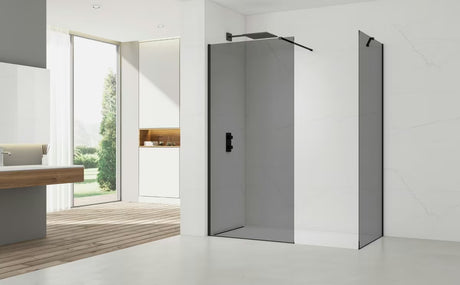 SAT Walk-in tuš stijena Walk-In 110x90 cm u crnoj izvedbi s neprozirnim staklom s dimljenim efektom