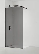 SAT Walk-in tuš stijena Walk-In 120 cm u crnoj izvedbi s neprozirnim zatamnjenim staklom.