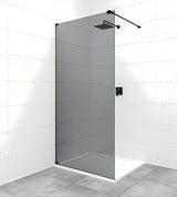SAT Walk-in tuš stijena Walk-In 80 cm u crnoj izvedbi sa zatamnjenim neprozirnim staklom