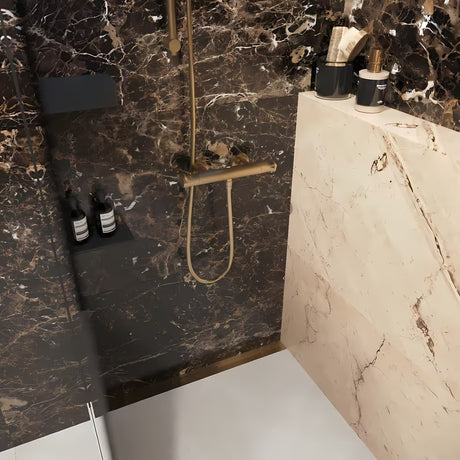 Walk-in tuš stijena SAT Walk-in 80 cm s prozirnim staklom i kromiranim profilom