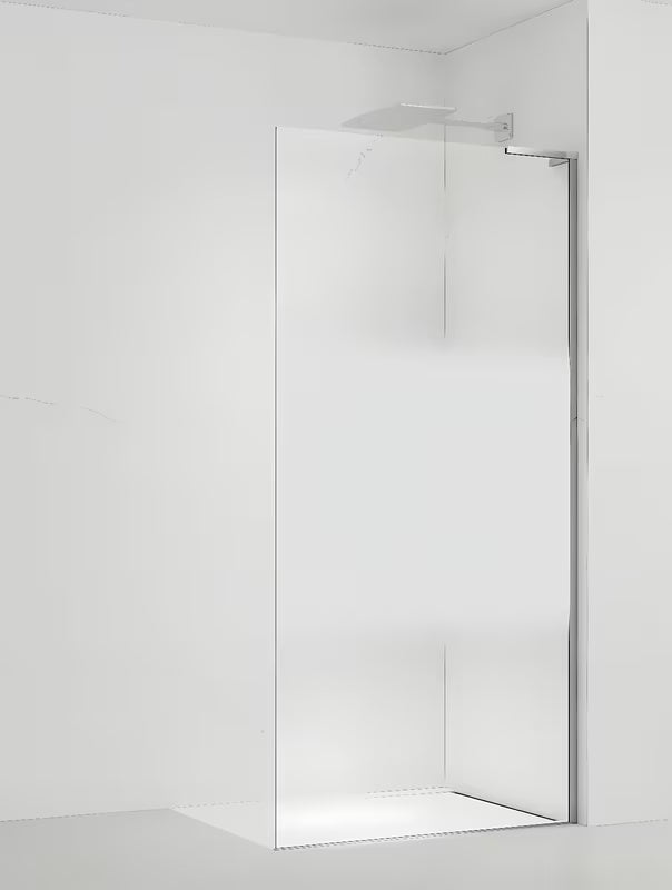 Walk-in tuš stijena SAT Walk-in 100 cm u krom izvedbi s prozirnim staklom i intimnom trakom