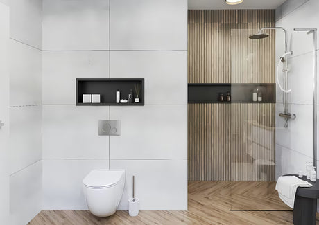 Walk-in tuš stijena SAT Walk-in 100 cm u krom izvedbi s prozirnim sigurnosnim staklom i premazom Easy clean.