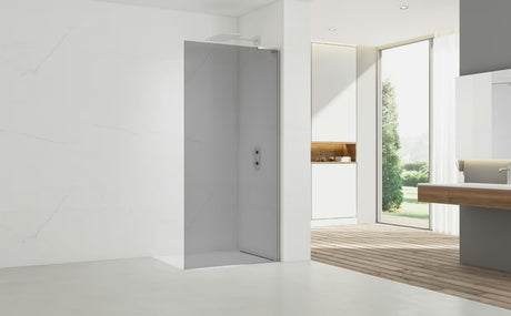 Fiksna tuš stijena SAT Walk-in 110 cm u krom izvedbi s prozirnim staklom i premazom EasyClean.