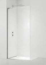 SAT Walk-in tuš stijena Walk-In 110 cm u krom izvedbi s prozirnim staklom i bezokvirnom izvedbom.