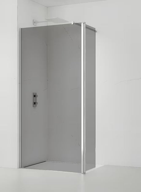 SAT Walk-in tuš stijena Walk-In 120 cm u sjajnom kromu s neprozirnim staklom sa zatamnjenim efektom