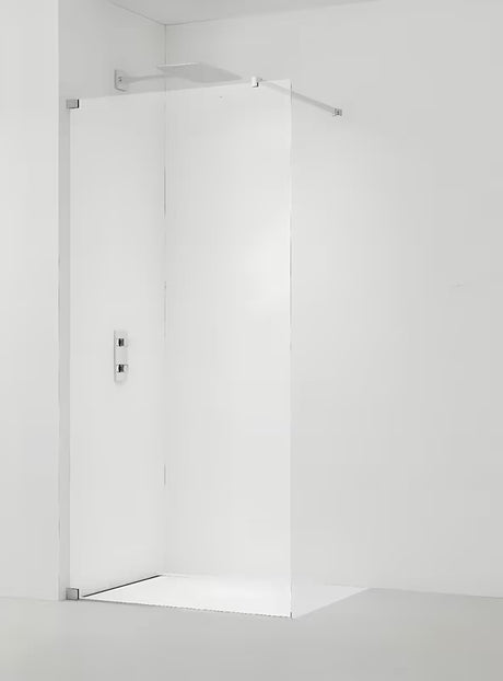 Tuš stijena SAT Walk-in 60x200 cm u sjajnom kromu s prozirnim staklom i površinskom obradom EasyClean.
