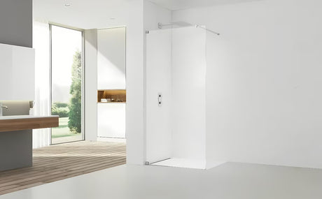 Tuš stijena SAT Walk-in 60x200 cm u sjajnom kromu s prozirnim staklom i površinskom obradom EasyClean.