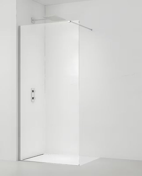 Tuš stijena SAT Walk-in 60x200 cm s prozirnim staklom i profilima u sjajnom kromu.
