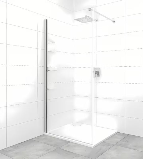 Walk-in tuš stijena SAT Walk-in 70x200 cm s prozirnim staklom i sjajnim kromiranim profilom