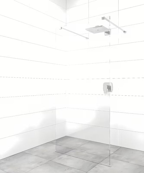 Tuš stijena SAT Walk-in 70x200 cm s prozirnim staklom, premazom Easy Clean i sjajnim kromiranim profilom.