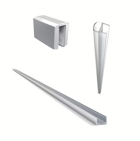 Walk-in tuš stijena SAT Walk-in 100 cm s prozirnim staklom i kromiranom potpornom šipkom