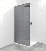 SAT Walk-in tuš stijena Walk-In 80 cm u sjajnom kromu sa zatamnjenim neprozirnim staklom.