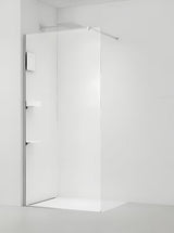 Walk-in tuš stijena SAT Walk-in 80 cm s prozirnim staklom i kromiranim profilom