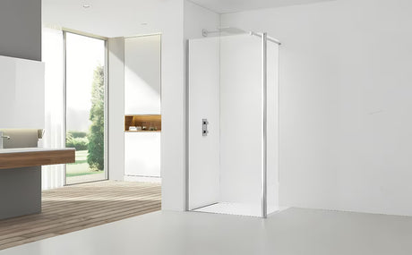 SAT Walk-in tuš stijena Walk-In 90 cm s prozirnim staklom i profilima u sjajnom kromu.