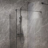 SAT Walk-in tuš stijena Walk-In 100 cm s prozirnim staklom i PVD Gun metal profilima