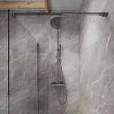 Walk-in tuš stijena SAT Walk-in 120 cm s prozirnim staklom i PVD Gun metal profilima