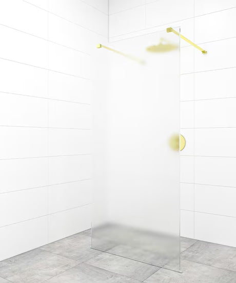 SAT Walk-in tuš stijena Walk-In 140 cm sa zlatnim potpornim šipkama i prozirnim staklom