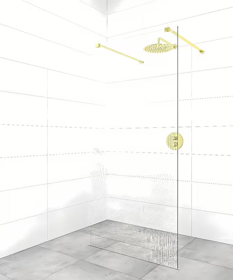 Nosač za učvršćenje pro walk-in za tuš stijenu SAT Walk-In u izvedbi PVD gun metal