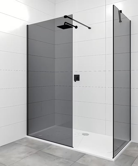 Crna stabilizacijska šipka SAT Walk-in sa zglobovima pro za stabilno učvršćenje walk-in stakla