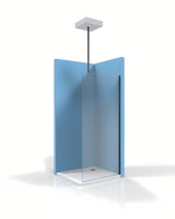 Crni stabilizacijski nosač SAT Walk-in sa zglobovima na oba kraja pro za stabilizaciju walk-in stakla.