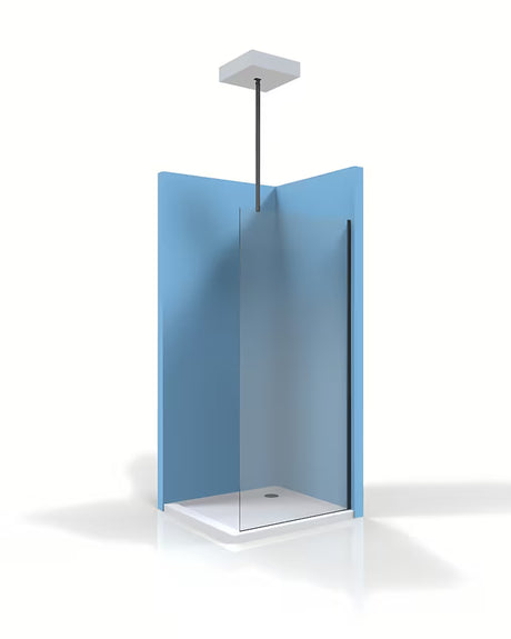 Crni stabilizacijski nosač SAT Walk-in sa zglobovima na oba kraja pro za stabilizaciju walk-in stakla.