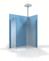 Crni stabilizacijski nosač SAT Walk-in sa zglobovima na oba kraja pro za stabilizaciju walk-in stakla.