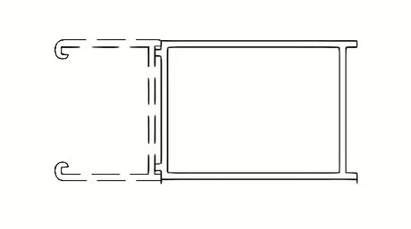 Kromirani kompenzacijski profil SAT Walk-In Xmotion pro za poravnanje građevinskog otvora
